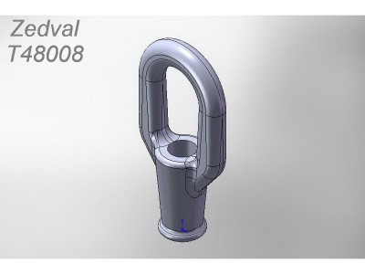 Zedval T48000 Буксирный трос Диаметр 1 мм, длина 200мм 1/48