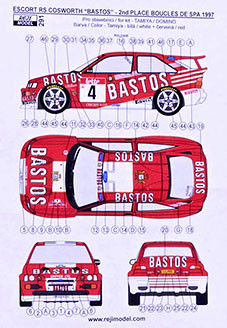 Reji Model 291 Transkit Escort RS Cosworth Boucl.De Spa '97 1/24