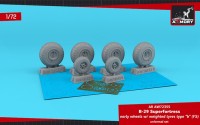 Armory ARAW72355 Boeing B-29 Superfortress early production wheels with weighted tyres type "b" 1/72