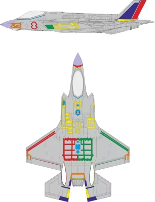 Eduard EX1156 Mask F-35A RAM coating early (ITALERI) 1/48
