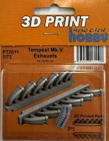 CMK P72011 Tempest Mk.V Exhausts (AIRF) 3D Printed 1/72