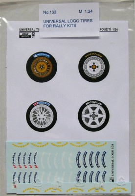 Reji Model 163 Universal Logo Tires (for Rally kits) 1/24
