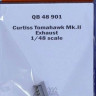 QuickBoost QB48901 Curtiss Tomahawk Mk.II exhaust (AIRF) 1/48