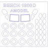 KV Models 72595 Beechcraft 1900D (AMODEL #72311,#72317/SOVA-M #72004) + маски на диски и колеса AMODEL/SOVA-M 1/72
