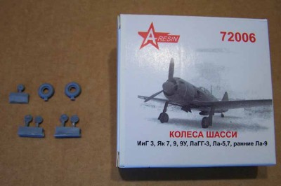A-resin 72006 Колеса МиГ-3, Як-7/9, ЛаГГ-3, Ла-5/7, ранние Ла-9 1/72