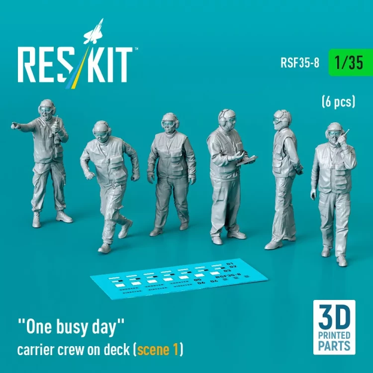 Reskit F35008 One busy day carrier crew on deck (scene 1) 1/35