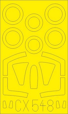 Eduard CX548 Mask 1/72 Super Mystere B.2 (SP.HOB.)
