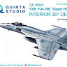 Quinta studio QD48049 F/A-18E (для модели Hasegawa) 3D декаль интерьера кабины 1/48