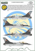 Model Maker Decals D72097 General-Dynamics F-16AM /BM in Romanian service 1/72