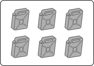 CMK B35034 German fuel cans WW II 6 pcs 1/35