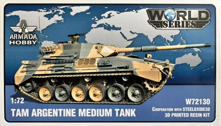 Armada Hobby W72130 TAM Argentine Medium Tank (3D resin kit) 1/72