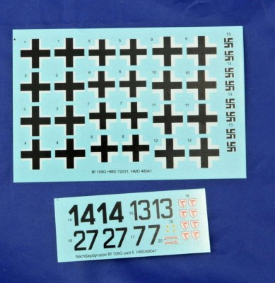 HM Decals HMD-48041 1/48 Decals Bf 109G Nachjagdgruppe - Part 5