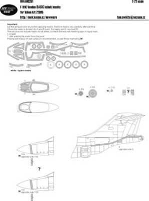 New Ware NWA-M0251 1/72 Mask F-101C Voodoo BASIC (VALOM 72095)