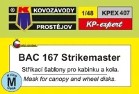 Kovozavody Prostejov EX407 Canopy&wheel mask BAC 167 Strikemaster 1/72