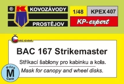 Kovozavody Prostejov EX407 Canopy&amp;wheel mask BAC 167 Strikemaster 1/72