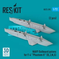 Reskit 72392 NAVY Outboard pylons F-4 'Phantom II' B,J,N,S 1/72