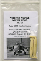 Maestro Models MMCK-7201 1/72 SAAB 35 Draken - Extra 1200 liter fuel tanks