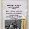 Maestro Models MMCK-7201 1/72 SAAB 35 Draken - Extra 1200 liter fuel tanks