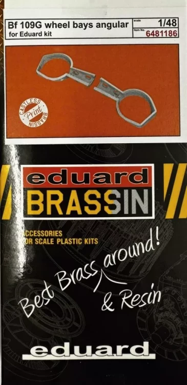 Eduard 6481186 BRASSIN Bf 109G wheel bays angular (EDU) 1/48