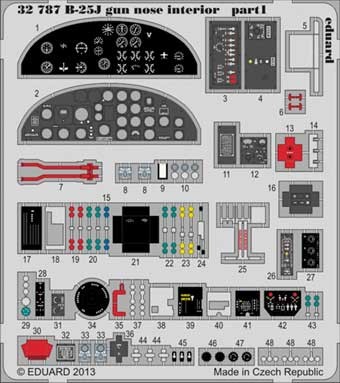 Eduard 32787 B-25J gun nose interior S.A.
