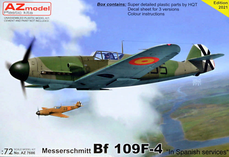 Az Model 76086 Bf 109F-4 'In Spanish Services' (3x camo) 1/72