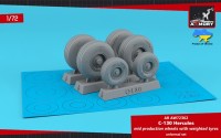 Armory ARAW72362 Lockheed C-130 Hercules wheels with weighted tyres, mid type 1/72