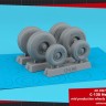 Armory ARAW72362 Lockheed C-130 Hercules wheels with weighted tyres, mid type 1/72