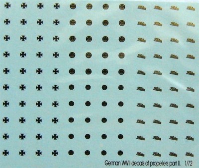 LF Model C72102 Decals German WWI propeller labels - Part II 1/72