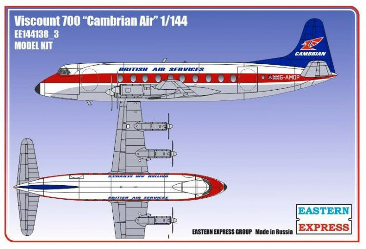 Восточный Экспресс 144138-3 Viscount 700 Cambrian Air (Limited Edition) 1/144