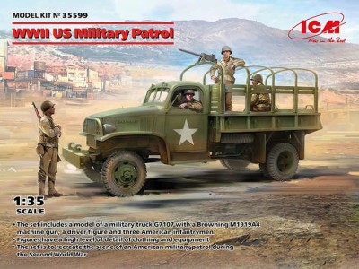 ICM 35599 US Military Patrol WWII (G7107 w/ MG M1919A4) 1/35
