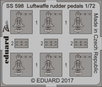 Eduard SS598 Luftwaffe rudder pedals 1/72