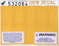 HGW 532064 Decal Light Plywood (transparent) 1/32