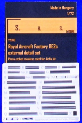 Sbs Model 72066 Royal Aircraft Factory BE2c External PE set 1/72
