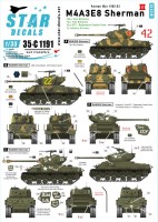 Star Decals 35-C1191 Korean War - US M4A3E8 Sherman # 3 M4A3E8 HVSS Easy Eight Sherman. 72nd Tank Bn, 245th Tank Bn, 32nd RCT - Regimental Combat Team, 7th Infantry Div 1/35