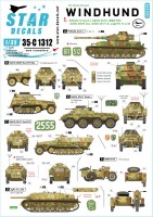 Star Decals 35-C1312 Windhund # 1.Pz.Kpfw.IV Ausf.J, Sd.Kfz.234/1, BMW R75,Sd.Kfz.250/9 neu, Sd.Kfz.251/1 D, Jagd-Pz IV L/48 1/35