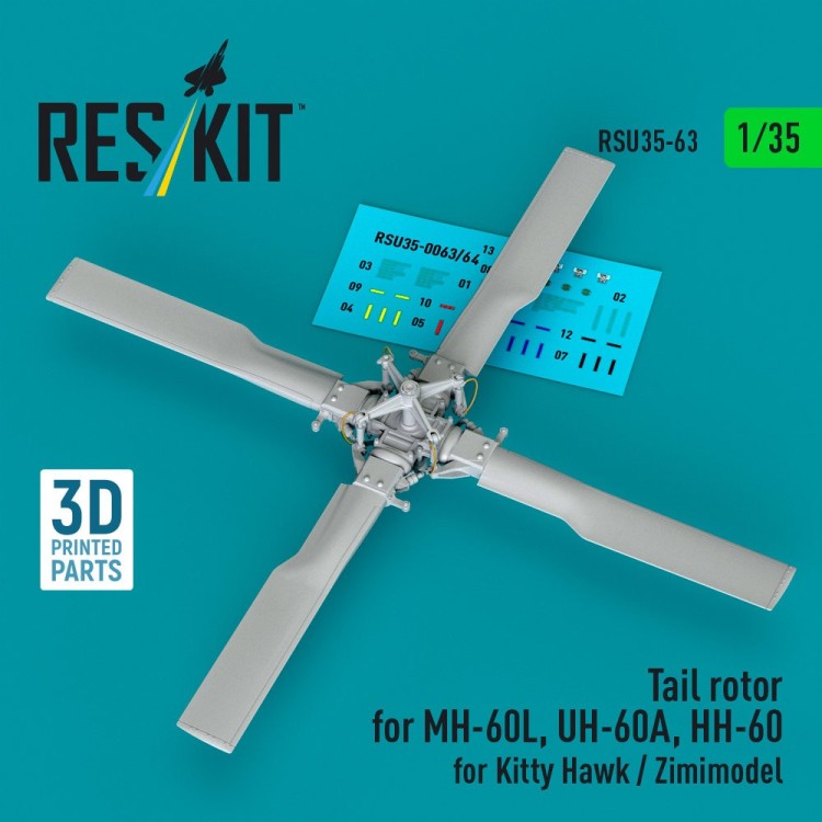 Reskit RSU35-063 Tail rotor for MH-60L, UH-60A, HH-60 (KH/ZIM) 1/35