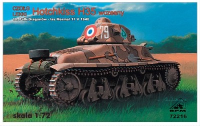 RPM 72216 French Hotchkiss H-35 early version, France 1940, with 37mm SA18 gun 1/72