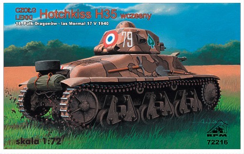 RPM 72216 French Hotchkiss H-35 early version, France 1940, with 37mm SA18 gun 1/72