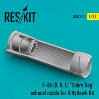 Reskit RSU32-0074 F-86 (D, K, L) 'Sabre Dog' exh.nozzle (KIN) 1/32