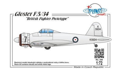 Planet Models PLT258 Gloster F.5/34 British Fighter Prototype 1/72