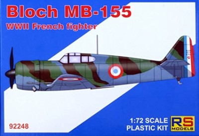 Rs Model 92248 Bloch MB-155 French WWII fighter (5x camo) 1/72