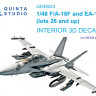 Quinta studio QD48243 F/A-18F late / EA-18G (Meng) 3D Декаль интерьера кабины 1/48