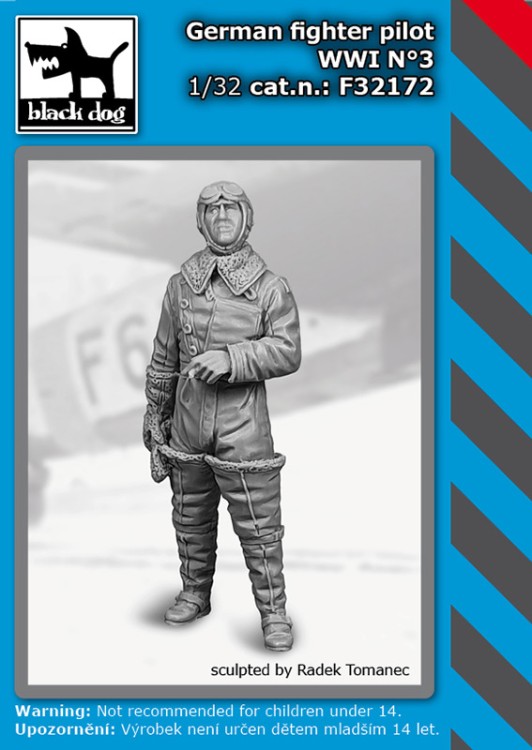 Black Dog F32172 German fighter pilot WWI NВ°3 1/32