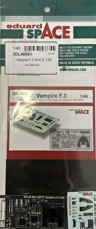 Eduard 3DL48061 Vampire F.3 SPACE (AIRF) 1/48