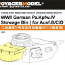 Voyager Model PEA175 Фототравление WWII German Pz.Kpfw.IV Stowage Bin (for Ausf.B/C/D) 1/35