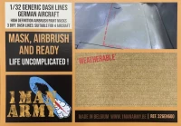 1 man army 32GEN600 German Aircraft DASHED LINES Airbrush mask 1/32