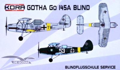 Kora Model KORPK72132 Gotha Go 145A Blindflugschule Service 1/72