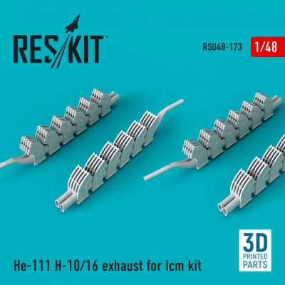 Reskit RSU48-173 He-111 H-10/16 exhaust (ICM) 1/48