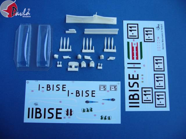 Pavla Models U72-58 SIAI S.79C/T "Corsa" upgrade set + decal sheet + vacu canopy for Italeri 1:72