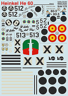 Print Scale 72-331 Heinkel He 60 - part 2 (wet decals) 1/72